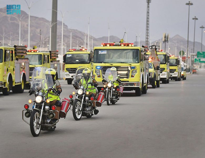 الدفاع المدني يرفع جاهزيته في مشعر منى لاستقبال حجاج بيت الله الحرام