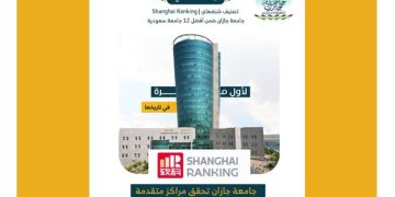 جامعة جازان تدخل تصنيف شنغهاي العالمي للمرة الأولى