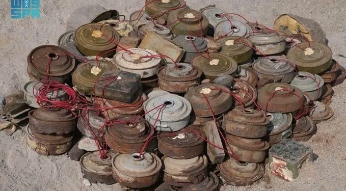 مركز الملك سلمان للإغاثة ينتزع 670 لغمًا عبر مشروع “مسام” في اليمن خلال أسبوع