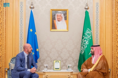 ولي العهد يبحث مع 'ميشيل' الأوضاع الدولية