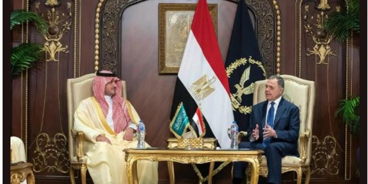 الأمير عبدالعزيز بن سعود يعقد جلسة مباحثات رسمية مع وزير الداخلية المصري