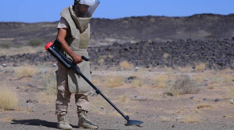 "إغاثي الملك سلمان" ينتزع 2.474 لغمًا في اليمن خلال أسبوع