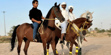 رياضة ركوب الخيل تستهوي الشباب بمنطقة نجران