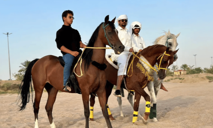 رياضة ركوب الخيل تستهوي الشباب بمنطقة نجران