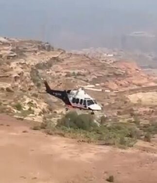 إسعاف جويّ لمصاب بحادث في جازان