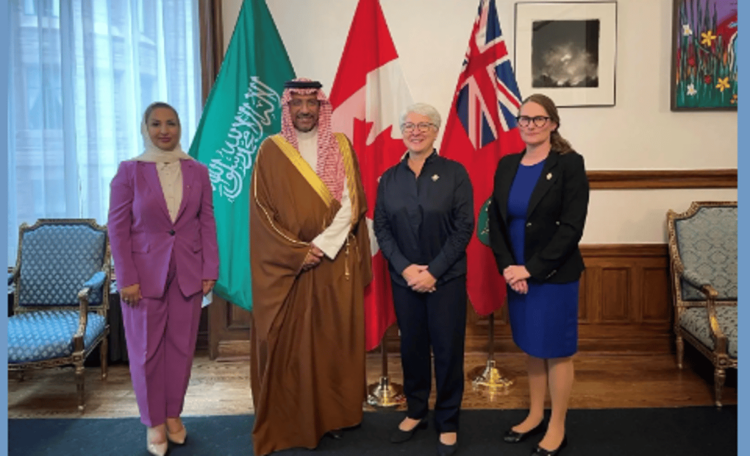 «الخريف» يبحث تطوير الشراكة في قطاعي الصناعة والتعدين مع نائب حاكم مقاطعة أونتاريو الكندية