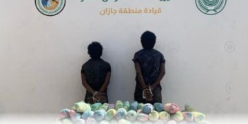 القبض على مخالفين لنظام أمن الحدود لتهريبهما 283 كيلوجرامًا من القات