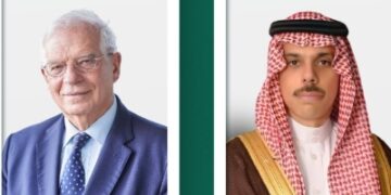 بن فرحان يبحث المستجدات الإقليمية مع بوريل ودار