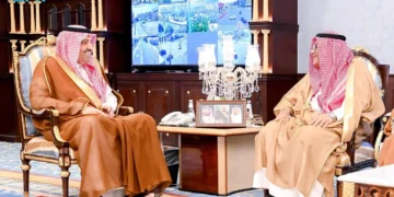 أمير منطقة الباحة يستقبل الرئيس التنفيذي للمركز الوطني للأرصاد
