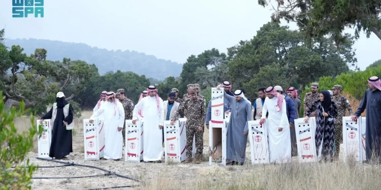 “الحياة الفطرية” تطلق 26 كائنًا مهددًا بالانقراض في متنزه السودة