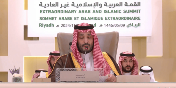 ولي العهد: أطلقنا التحالف الدولي لتنفيذ حل الدولتين بالشراكة مع الاتحاد الأوروبي واستضفنا الاجتماع الأول