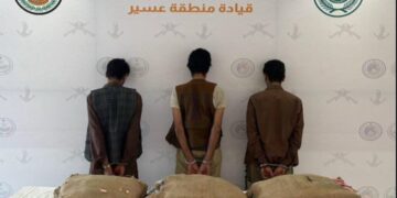 القبض على 3 مخالفين بمنطقة عسير لتهريبهم 75 كيلوجرامًا من نبات القات