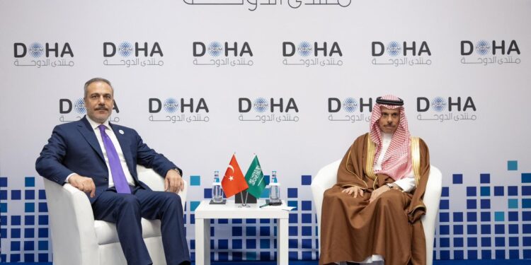 وزير الخارجية يبحث آخر التطورات الراهنة في المنطقة مع نظيره التركي