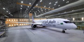 وصول أولى الطائرات الاحتياطية لأسطول طيران الرياض من طراز بوينج 787-9