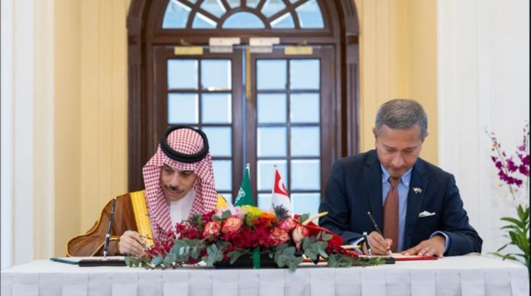وزير الخارجية يوقع مع نظيره السنغافوري مذكرة تفاهم لإنشاء مجلس الشراكة الاستراتيجية بين البلدين