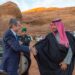 ولي العهد يستقبل رئيس وزراء اليونان في المخيم الشتوي بالعلا