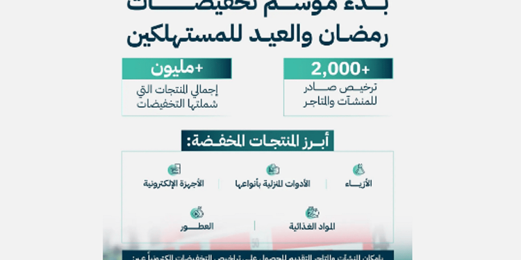 "التجارة": بدء التخفيضات الموسمية لرمضان والعيد في المنشآت والمتاجر الإلكترونية