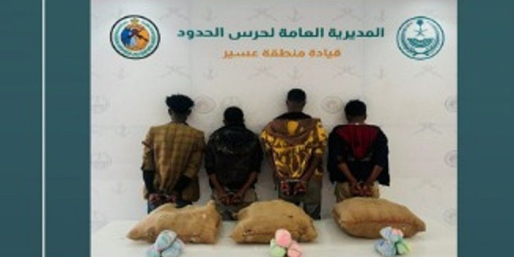 القبض على 4 مخالفين لتهريبهم 60 كيلوجرامًا من القات المخدر في عسير