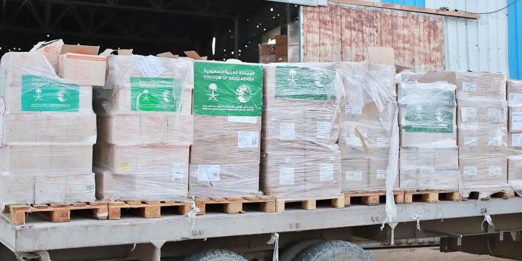 وصول قافلة إغاثية سعودية جديدة إلى وسط وجنوب قطاع غزة