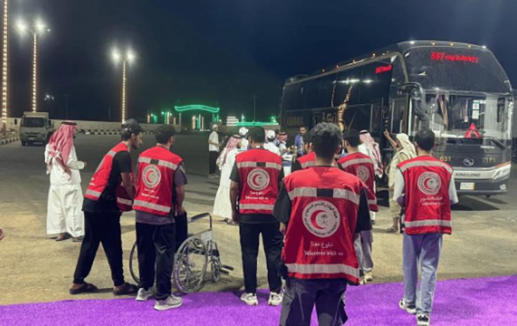 الهلال الأحمر بنجران يقدم خدمات صحية للحجاج القادمين عبر منفذ الوديعة