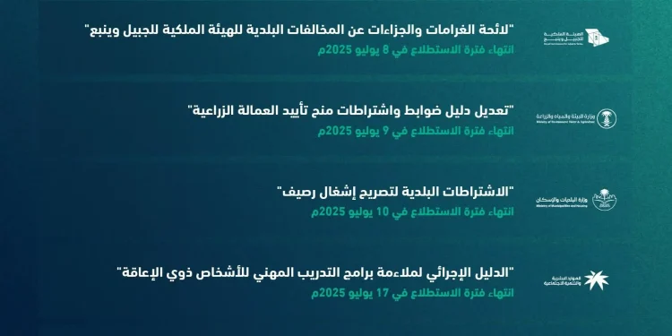 طرح 21 مشروعًا عبر منصة “استطلاع” لأخذ مرئيات العموم والقطاعين الحكومي والخاص