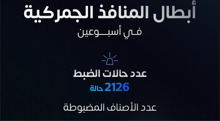 من بينها أسلحة ومواد مخدرة.. «المنافذ الجمركية» تسجل 2126 حالة ضبط خلال أسبوعين