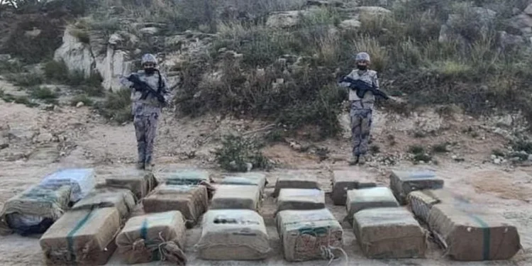 القبض على مخالفين لنظام أمن الحدود لتهريبهما 180 كيلوجرامًا من القات بجازان