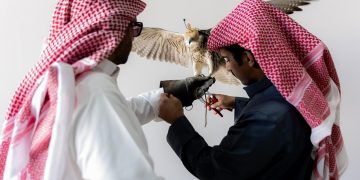 إقبال لافت على توثيق ملكية الصقور في منافسات كأس نادي الصقور 2025 بالخبر