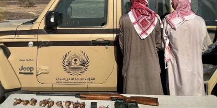 القبض على مواطنين لارتكابهما مخالفة الصيد دون ترخيص في المدينة المنورة