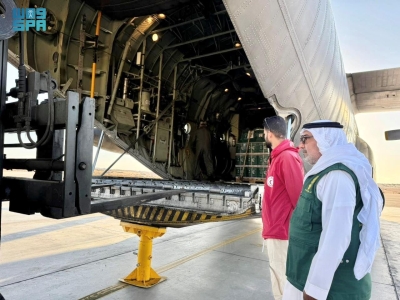 وصول الطائرة السعودية الـ73 لإغاثة غزة