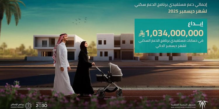 «الصندوق العقاري» يودع مليارًا و34 مليون ريال لمستفيدي برنامج الدعم السكني لشهر ديسمبر