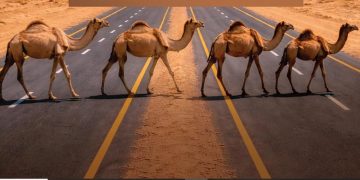 «هيئة الطرق» توصي مُلَّاك الإبل بتنسيق عبور الطرق غير المسيجة عبر مركز الاتصال 938
