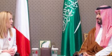 ولي العهد يبحث التعاون المشترك مع رئيسة وزراء إيطاليا