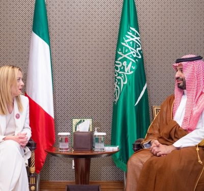 ولي العهد يبحث التعاون المشترك مع رئيسة وزراء إيطاليا