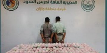 حرس الحدود بجازان يقبض على يمنيين لتهريبهما 140 كيلوجرامًا من القات المخدر