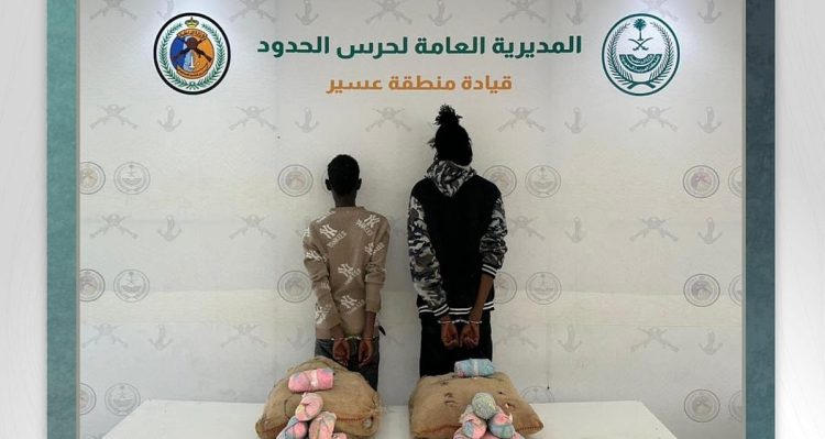 القبض على مخالفين من الجنسية الإثيوبية لتهريبهم الحشيش والقات بعسير