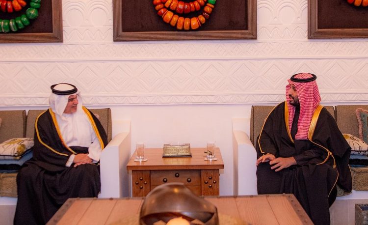 ولي العهد يبحث التعاون الثنائي مع ولي عهد البحرين