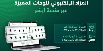 «المرور» يطلق غدًا المزاد الإلكتروني للوحات المميزة عبر «أبشر»