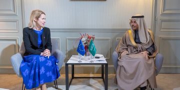 «بن فرحان» يبحث الأوضاع الإقليمية مع الممثلة العليا للاتحاد الأوروبي للشؤون الخارجية