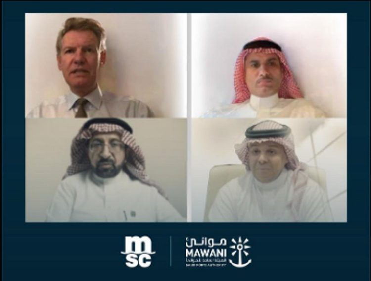 رئيس "موانئ" يستعرض خطط الخط الملاحي في ظل الأوضاع الراهنة مع شركة MSC العالمية