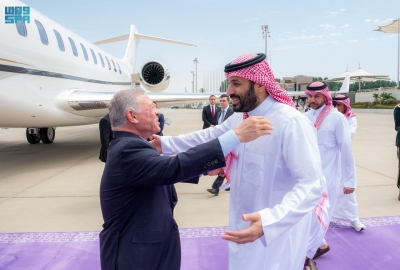 ولي العهد يستقبل ملك الأردن في جدة