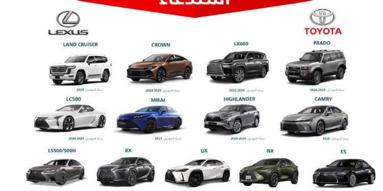 «التجارة»: استدعاء أكثر من 33 ألف مركبة «تويوتا» و«لكزس» بسبب خلل تقني