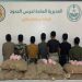 حرس الحدود بجازان يقبض على 7 يمنيين لتهريبهم 98 كيلوجراما من القات المخدر