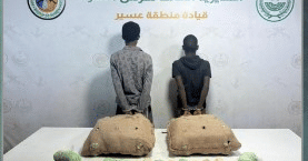 حرس الحدود بعسير يقبض على إثيوبيين لتهريبهما 30 كيلوجراما من القات المخدر