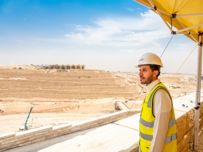 اكتمال الحوائط الساندة فى حديقة الملك سلمان بطول 17 كم