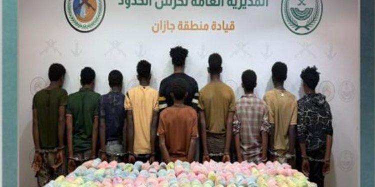 القبض على 10 إثيوبيين لتهريبهم 380 كيلوجرامًا من القات بجازان