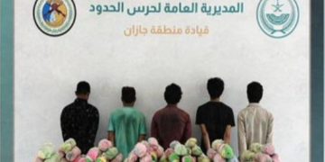 القبض على 5 مخالفين لتهريبهم 73 كيلوجرامًا من القات بجازان