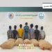  القبض على 7 مخالفين من الجنسية الإثيوبية  لتهريبهم 140 كجم من القات في عسير