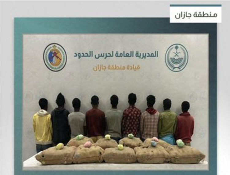 القبض على 9 إثيوبيين بجازان لتهريبهم 180 كيلوجرامًا من نبات القات المخدر