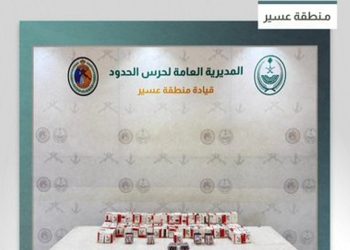 حرس الحدود بعسير يحبط تهريب 13,400 قرص خاضع لتنظيم التداول الطبي